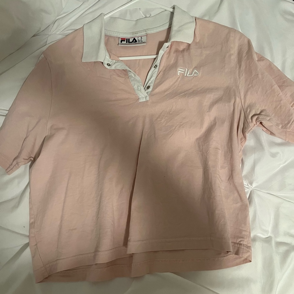 Fila pink cropped top
